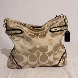 Coach Colette Signature Hobo - Model 16408, Y2K Python Trim
